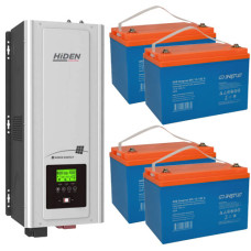 Комплект ИБП Hiden Control HPS30-6048 (6 кВт) + 4 АКБ Энергия 100 А·Ч Комплект ИБП Hiden Control HPS30-6048 (6 кВт) + 4 АКБ Энергия 100 А·Ч