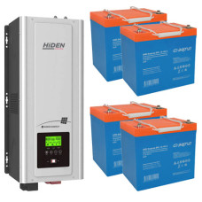 Комплект ИБП Hiden Control HPS30-6048 (6 кВт) + 4 АКБ Энергия 55 А·Ч Комплект ИБП Hiden Control HPS30-6048 (6 кВт) + 4 АКБ Энергия 55 А·Ч