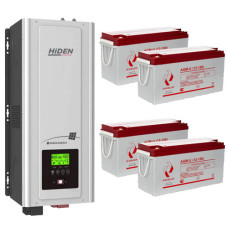 Комплект ИБП Hiden Control HPS30-6048 (6 кВт) + 4 АКБ Рубин 150 А·Ч Комплект ИБП Hiden Control HPS30-6048 (6 кВт) + 4 АКБ Рубин 150 А·Ч
